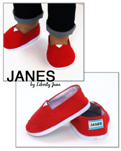 Red JANES shoes
