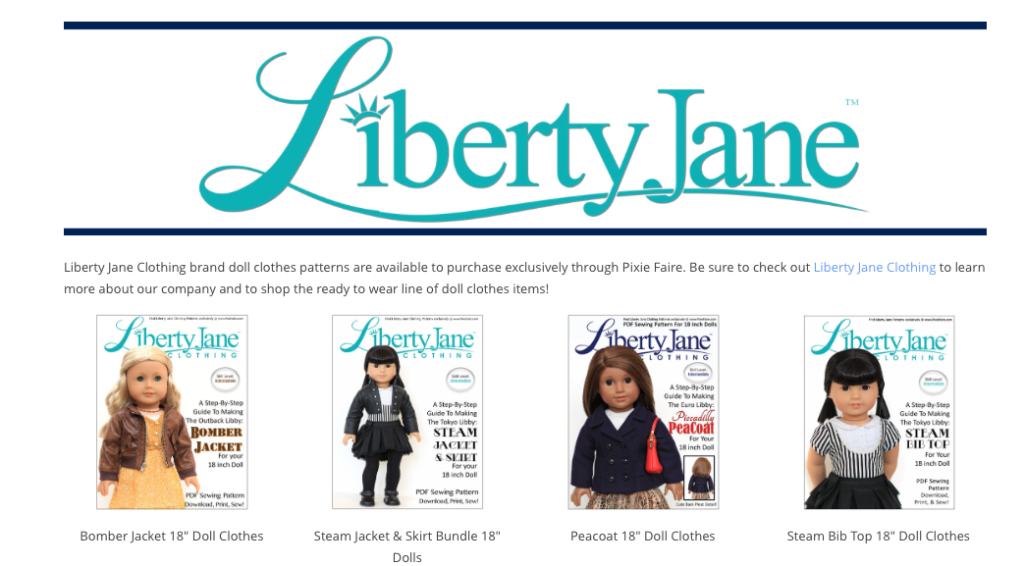 Liberty Jane On Pixie faire